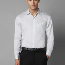 Allen Solly White Cotton Slim Fit Printed Shirt image 1