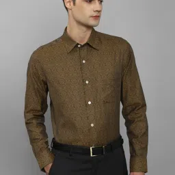 Louis Philippe Gods & Kings Brown Cotton Regular Fit Printed Shirt image 1