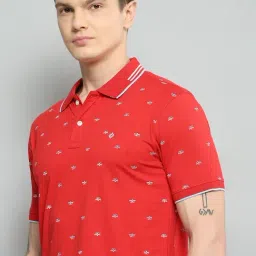 Cloak & Decker By Monte Carlo Red Regular Fit Printed Polo T-Shirt image 5