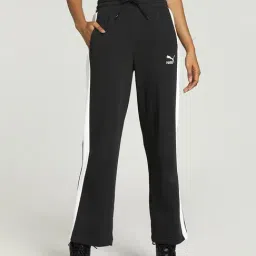 Puma Black Textured Pattern Sports Track Pants-image-27