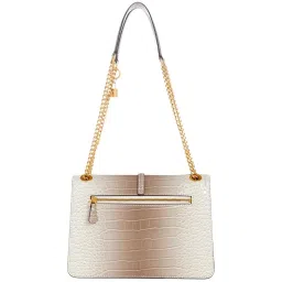 GUESS Grey Textured Shoulder Handbag image 2