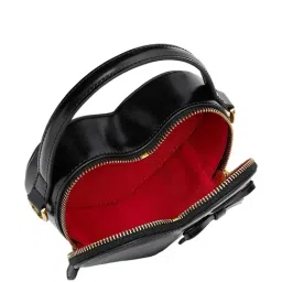 Miraggio Black Solid Small Sling Handbag image 4