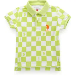 U.S. Polo Assn. Boys Green Printed Polo T-Shirt-image-41