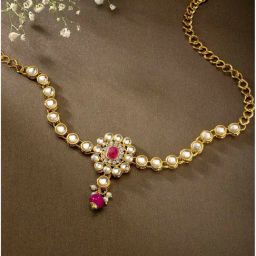 Peora Golden Pink Kundan Armlet for Women-picture-41
