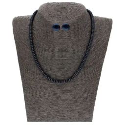 Sri Jagdamba Pearls Single Line Blue Alloy Necklace Set-picture-40