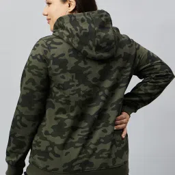 Club York Olive Printed Plus Size Hoodie image 2