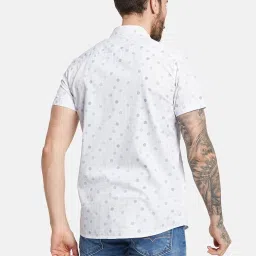 Mettle White Cotton Regular Fit Printed Shirt image 2