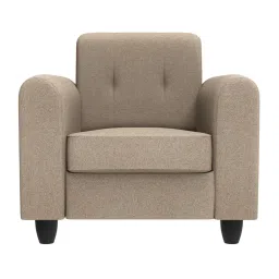 Godrej Interio Rewind Grey Leatherette 1 Seater Sofa image 1