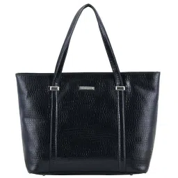 Toteteca Black Textured Medium Tote Handbag image 1