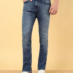 Wrangler Mid Blue Cotton Slim Fit Jeans image 1