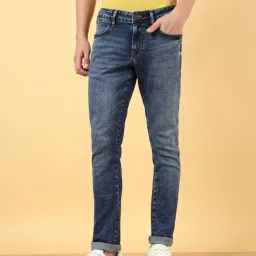 Wrangler Mid Blue Cotton Skinny Fit Jeans image 1