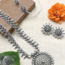 Teejh Pitara Collection Neha Oxidized Jewellery Set image 1