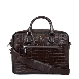 Eske Brown Leather Large Messenger Bag-image-12