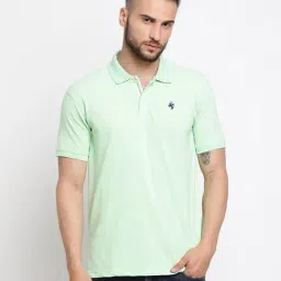 Cantabil Light Green Regular Fit Polo T-Shirt-picture-15