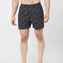 Jack & Jones Jet Black Cotton Regular Fit Printed Boxers-picture-31