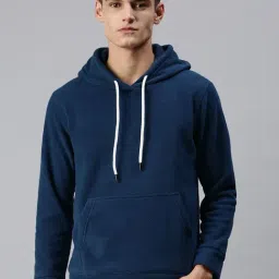 showoffff SHOWOFF Blue Slim Fit Hooded SweatShirt-picture-17