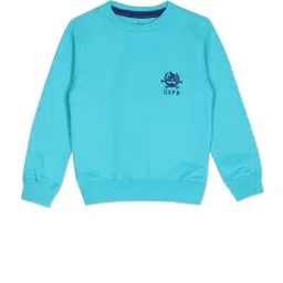 U.S. Polo Assn. Kids Light. Blue Solid Full Sleeves Sweatshirt-image-27