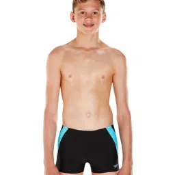 Speedo Kids Black Solid Swim Shorts-image-3