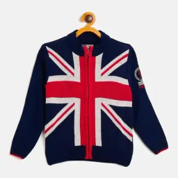 Duke Kids Navy Printed Full Sleeves Sweater-picture-25