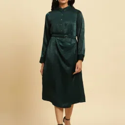 W Green Shirt Dress image 1