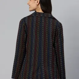 Cottinfab Multicolor Striped Blazer image 2