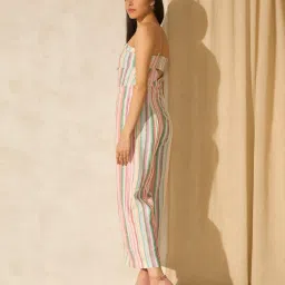 VIRGIO Multi Color Regular Fit Striped Jumpsuit image 2