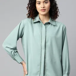 Melon by PlusS Sky Blue Regular Fit Shirt image 1