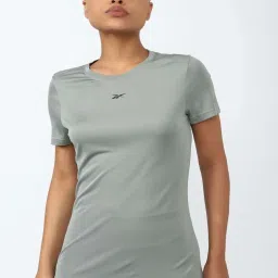 Reebok Green Regular Fit Sports T-Shirt image 1