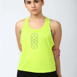 Reebok Green Printed Sports Tank Top image 1