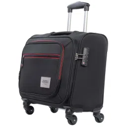 Tommy Hilfiger Taylor Dark Black Solid Soft Overnighter Trolley Bag - 45 cm image 1