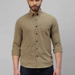 Royal Enfield MLG Khaki Slim Fit Shirt image 1