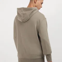 Calvin Klein Jeans Brown Cotton Regular Fit Printed Hooded Sweatshirt image 2