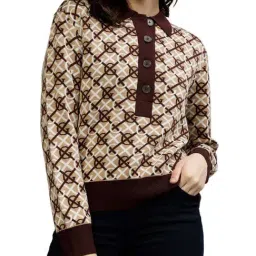 Gant Brown Printed Sweater-image-13
