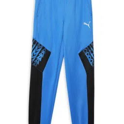 Puma Kids Blue & Black Logo Print Sweatpants image 1