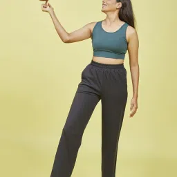 BlissClub Women Black On The Go Straight Pants image 1