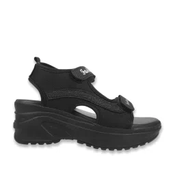 Shoetopia Kids Black Floater Wedges image 2