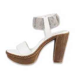 Catwalk Women's White Ankle Strap Sandals image 2