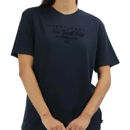 Tommy Hilfiger Blue Logo Regular Fit T-Shirt-image-30