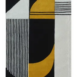 Presto Yellow & Black Wool Hand Tufted Carpet image 2