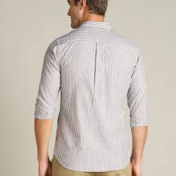 Dockers Grey Cotton Straight Fit Striped Shirt image 2