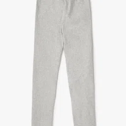 GAP Girls Light Grey Cotton Solid Leggings image 2