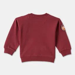 R&B Boys Maroon Cotton Printed Sweatshirt image 2