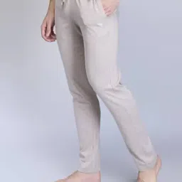 Ramraj Beige Cotton Regular Fit Solid Trackpants image 3