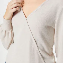 DOROTHY PERKINS Ribbed Sleeve Wrap Winter Top image 3