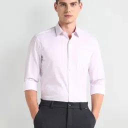 Arrow Purple Cotton Slim Fit Printed Shirt-picture-23