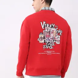 Monte Carlo Red Regular Fit Printed Sweatshirt image 2