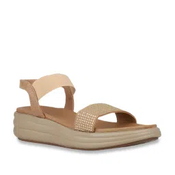 Inc.5 Women's Beige Ankle Strap Wedges image 2