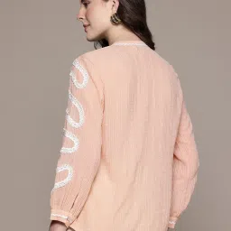 Label Ritu Kumar Mirabelle Embroidered Woven Design Top image 2