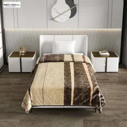 Monte Carlo Brown Polyester 850 GSM Winter Blanket image 2