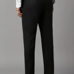 Louis Philippe Black Slim Fit Texture Trousers image 2